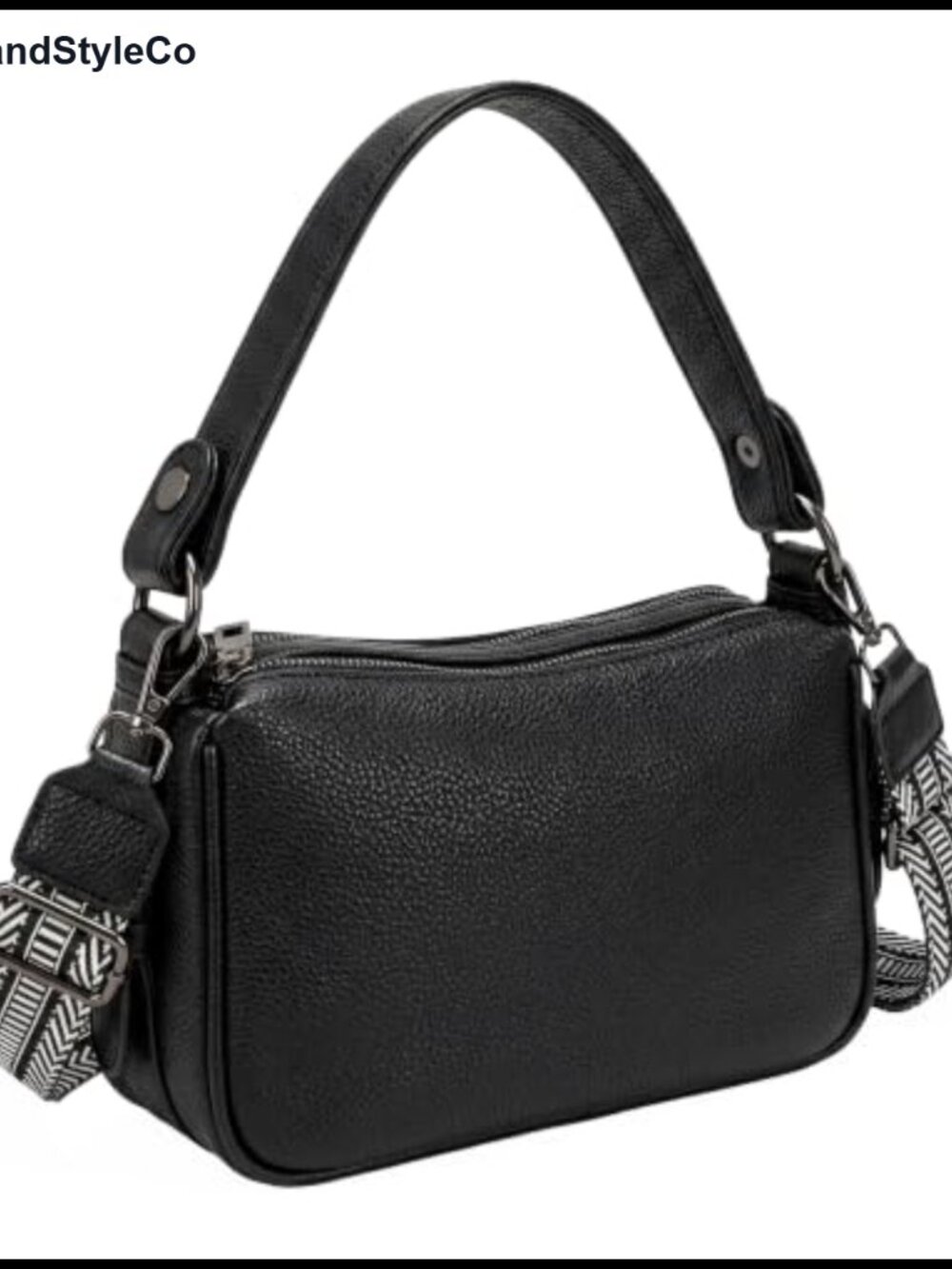 Faux Leather Crossbody Shoulder Bag Convertible Clutch Purse Handbag